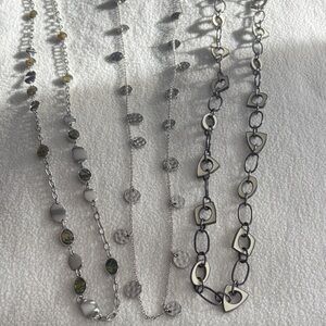 Elegant Lia Sophia Silver Necklace Set